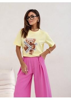 T-shirt Change Żółty ze sklepu Lisa Mayo w kategorii Bluzki damskie - zdjęcie 171595472