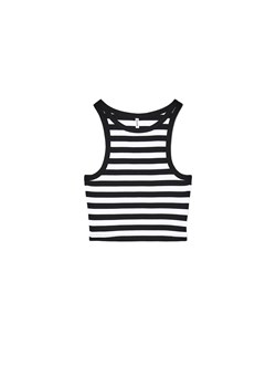 Cropp - Prążkowany top w biało-czarne paski - czarny ze sklepu Cropp w kategorii Bluzki damskie - zdjęcie 171596674