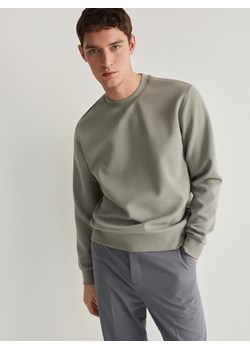 Reserved - Gładka bluza z bawełną - jasnozielony ze sklepu Reserved w kategorii Bluzy męskie - zdjęcie 171597031