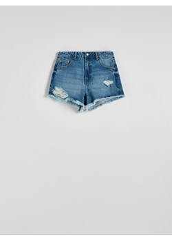Reserved - Jeansowe szorty z przetarciami - niebieski ze sklepu Reserved w kategorii Szorty - zdjęcie 171597091