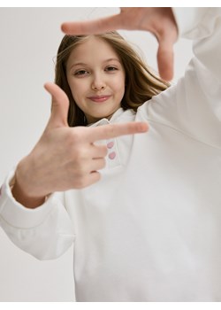 Reserved - Bluza z kapturem - złamana biel ze sklepu Reserved w kategorii Bluzy dziewczęce - zdjęcie 171597183