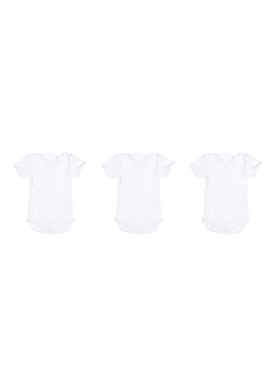 Białe body niemowlęce z krótkim rękawem 3 pak ze sklepu 5.10.15 w kategorii Body niemowlęce - zdjęcie 171598082