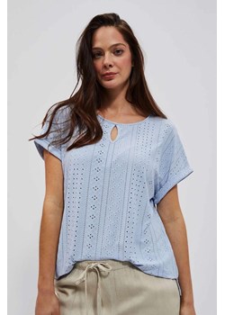 Ażurowa bluzka damska niebieska ze sklepu 5.10.15 w kategorii Bluzki damskie - zdjęcie 171598110