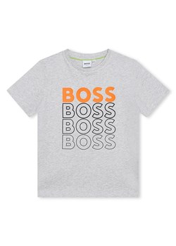 Hugo Boss Kids Koszulka w kolorze szarym ze sklepu Limango Polska w kategorii T-shirty chłopięce - zdjęcie 171598381