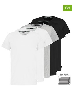 Sublevel Koszulki (5 szt.) w kolorze jasnoszarym, białym i czarnym ze sklepu Limango Polska w kategorii T-shirty męskie - zdjęcie 171598913