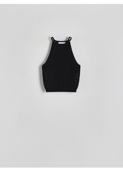 Reserved - Dzianinowy top - czarny ze sklepu Reserved w kategorii Bluzki damskie - zdjęcie 171610213