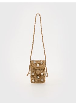 Reserved - Pleciona torebka z muszelkami - kremowy ze sklepu Reserved w kategorii Torby i walizki dziecięce - zdjęcie 171610294