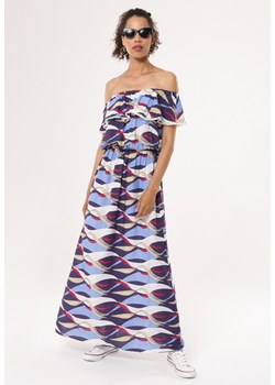 Granatowo-Niebieska Sukienka Fleeting Flower ze sklepu Born2be Odzież w kategorii Sukienki - zdjęcie 171610840