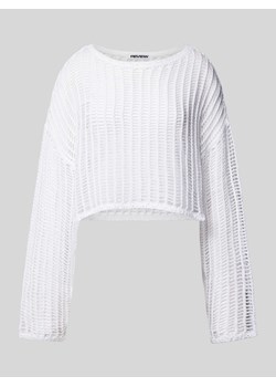 Sweter krótki z dzianiny z ażurowym wzorem ze sklepu Peek&Cloppenburg  w kategorii Swetry damskie - zdjęcie 171611072
