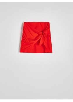 Reserved - Spódnica mini z wiązaniem - czerwony ze sklepu Reserved w kategorii Spódnice - zdjęcie 171688802