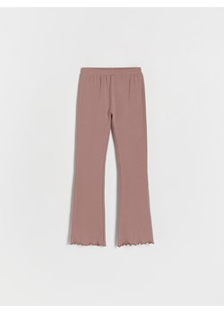Reserved - Bawełniane spodnie flare - kasztanowy ze sklepu Reserved w kategorii Spodnie dziewczęce - zdjęcie 171688824