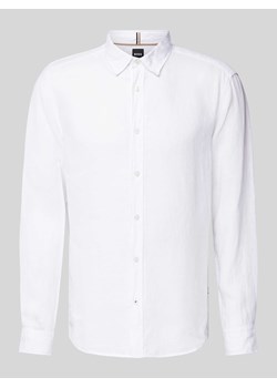 Koszula lniana o kroju regular fit z kołnierzykiem typu kent model ‘Liam’ ze sklepu Peek&Cloppenburg  w kategorii Koszule męskie - zdjęcie 171689740