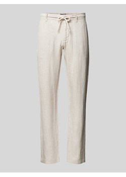 Spodnie z lnu z tunelem ze sklepu Peek&Cloppenburg  w kategorii Spodnie męskie - zdjęcie 171689773