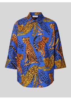 Bluzka koszulowa z wzorem na całej powierzchni ze sklepu Peek&Cloppenburg  w kategorii Koszule damskie - zdjęcie 171689843