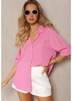 Różowa Koszula Zapinana na Guziki z Regulowanymi Rękawami Tesata ze sklepu Renee odzież w kategorii Koszule damskie - zdjęcie 171691700