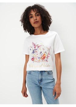 Mohito - T-shirt z printem - biały ze sklepu Mohito w kategorii Bluzki damskie - zdjęcie 171692214