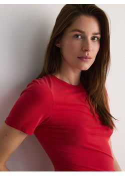 Reserved - T-shirt z modalem - czerwony ze sklepu Reserved w kategorii Bluzki damskie - zdjęcie 171692524