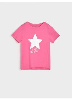 Sinsay - Koszulka z nadrukiem - różowy ze sklepu Sinsay w kategorii Bluzki dziewczęce - zdjęcie 171692870