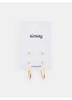 Sinsay - Kolczyki 2 pack - złoty ze sklepu Sinsay w kategorii Kolczyki - zdjęcie 171693504