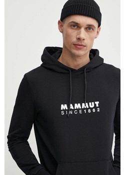 Mammut bluza dresowa kolor czarny z kapturem z nadrukiem ze sklepu ANSWEAR.com w kategorii Bluzy męskie - zdjęcie 171694241