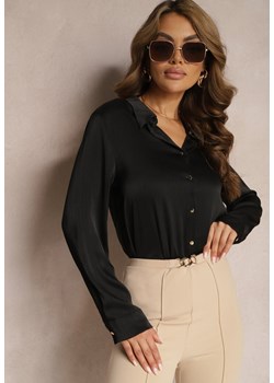 Czarna Klasyczna Koszula z Guzikami Pianelle ze sklepu Renee odzież w kategorii Koszule damskie - zdjęcie 171695490