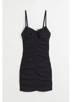 H & M - Drapowana sukienka - Czarny ze sklepu H&M w kategorii Sukienki - zdjęcie 171695964