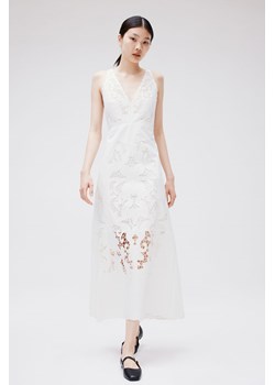H & M - Sukienka z haftem angielskim - Biały ze sklepu H&M w kategorii Sukienki - zdjęcie 171696010