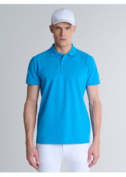 Koszulka męska polo bawełniana  niebieska Markolinos 401 ze sklepu Big Star w kategorii T-shirty męskie - zdjęcie 171696424