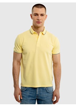Koszulka męska polo żółta Cardi 200 ze sklepu Big Star w kategorii T-shirty męskie - zdjęcie 171696484