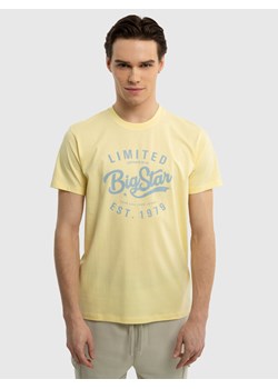 Koszulka męska bawełniana z nadrukiem żółta Ratow 200 ze sklepu Big Star w kategorii T-shirty męskie - zdjęcie 171696562