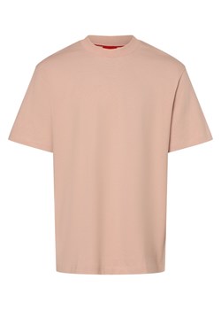 HUGO T-shirt męski Mężczyźni Bawełna różowy jednolity ze sklepu vangraaf w kategorii T-shirty męskie - zdjęcie 171696601