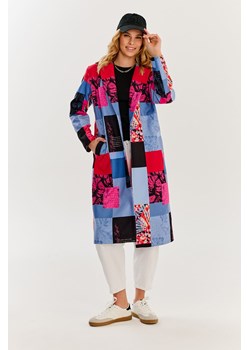 Patchworkowy płaszcz Glitch Garden XS ze sklepu NAOKO w kategorii Płaszcze damskie - zdjęcie 171699644
