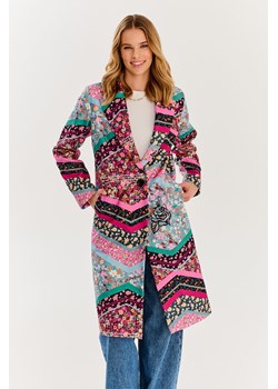 Klasyczny płaszcz Floral Rhapsody XS ze sklepu NAOKO w kategorii Płaszcze damskie - zdjęcie 171699723