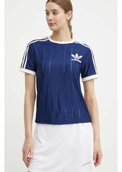 adidas Originals t-shirt damski kolor niebieski IR7466 ze sklepu ANSWEAR.com w kategorii Bluzki damskie - zdjęcie 171701502