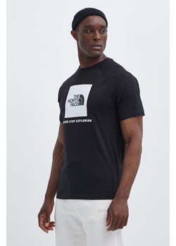 The North Face t-shirt bawełniany męski kolor czarny z nadrukiem NF0A87NJJK31 ze sklepu ANSWEAR.com w kategorii T-shirty męskie - zdjęcie 171701541