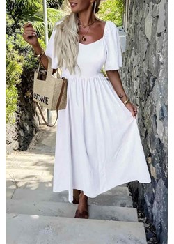 Sukienka PERIANA WHITE ze sklepu Ivet Shop w kategorii Sukienki - zdjęcie 171702352