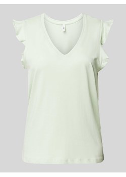T-shirt z dekoltem w serek model ‘MAY’ ze sklepu Peek&Cloppenburg  w kategorii Bluzki damskie - zdjęcie 171702933