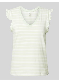 T-shirt z dekoltem w serek model ‘MAY’ ze sklepu Peek&Cloppenburg  w kategorii Bluzki damskie - zdjęcie 171703104