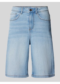Szorty jeansowe z wysokim stanem w jednolitym kolorze model ‘LIRA’ ze sklepu Peek&Cloppenburg  w kategorii Szorty - zdjęcie 171703111