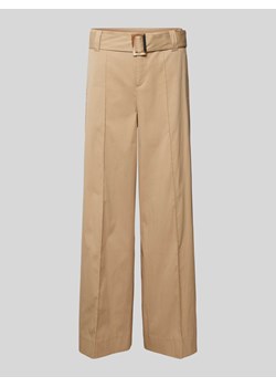 Spodnie materiałowe z szeroką nogawką z przeszytym kantem model ‘CARLETTA’ ze sklepu Peek&Cloppenburg  w kategorii Spodnie damskie - zdjęcie 171703193