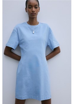 H & M - Taliowana sukienka T-shirtowa - Niebieski ze sklepu H&M w kategorii Sukienki - zdjęcie 171703684