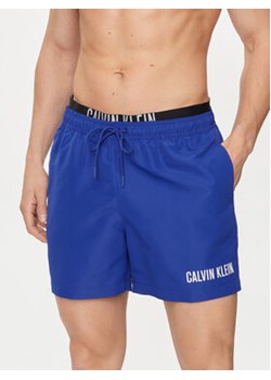 Calvin Klein Swimwear Szorty kąpielowe KM0KM00992 Niebieski Regular Fit ze sklepu MODIVO w kategorii Kąpielówki - zdjęcie 171704524