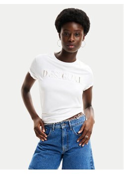 Desigual T-Shirt Dublin 24SWTK58 Biały Regular Fit ze sklepu MODIVO w kategorii Bluzki damskie - zdjęcie 171704562