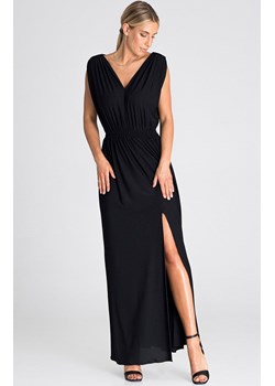 Czarna sukienka z rozcięciem M947, Kolor czarny, Rozmiar L/XL, Figl ze sklepu Primodo w kategorii Sukienki - zdjęcie 171704841