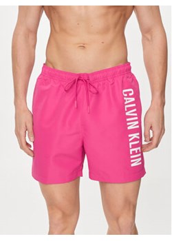 Calvin Klein Swimwear Szorty kąpielowe KM0KM01004 Różowy Regular Fit ze sklepu MODIVO w kategorii Kąpielówki - zdjęcie 171707032