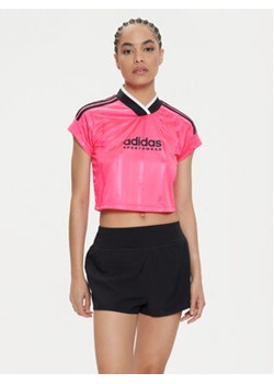 adidas T-Shirt Tiro Summer IS0727 Różowy Slim Fit ze sklepu MODIVO w kategorii Bluzki damskie - zdjęcie 171707231