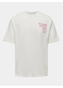 Only & Sons T-Shirt Kenny 22028736 Biały Relaxed Fit ze sklepu MODIVO w kategorii T-shirty męskie - zdjęcie 171707291