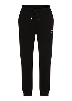 EA7 Emporio Armani Męskie spodnie dresowe Mężczyźni Bawełna czarny jednolity ze sklepu vangraaf w kategorii Spodnie męskie - zdjęcie 171708032