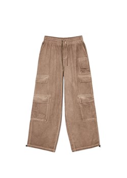 Cropp - Brązowe spodnie cargo - brązowy ze sklepu Cropp w kategorii Spodnie damskie - zdjęcie 171708870