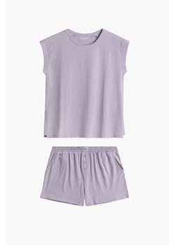 Piżama damska z krótkim rękawem - bawełniana - fioletowa - Atlantic ze sklepu 5.10.15 w kategorii Piżamy damskie - zdjęcie 171710103